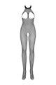Erotické bodystocking s otvorom Obsessive N101 čierne