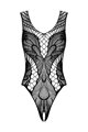 Erotické sieťované body s otvorom Obsessive B138