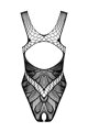 Erotické sieťované body s otvorom Obsessive B138