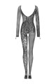 Luxusné bodystocking s otvorom Obsessive G326 čierne