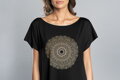 Elegantná nočná košeľa Italian Fashion Mandala čierna