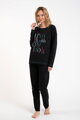 Dámske bavlnené pyžamo Italian Fashion Olza čierne