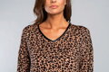 Elegantné dámske pyžamo 3/4 leopardí vzor Italian Fashion Pantera béžové