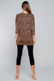 Elegantné dámske pyžamo 3/4 leopardí vzor Italian Fashion Pantera béžové