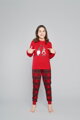 Vianočné dievčenské pyžamo Italian Fashion Santa mega soft červené