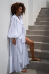 Mušelínová sukňa na leto Boho dlhá Mosquito Capri biela