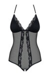 Erotické body s otvoreným rozkrokom Obsessive 841-TED-1 čierne