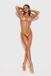 Erotické kožené body Obsessive Anyya Gold zlaté