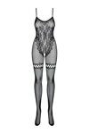 Luxusné bodystocking Obsessive F213 s otvoreným rozkrokom čierne