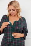 Vianočná dámska nočná košeľa Italian Fashion Foggia mega soft zelená