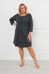 Vianočná dámska nočná košeľa Italian Fashion Foggia mega soft zelená