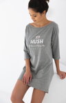 Štýlová dámska bavlnená nočná košeľa Sensis Hush šedá