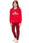 Červené dievčenské pyžamo Royal Family Princess Dn-nightwear PDG.9750