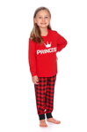 Červené dievčenské pyžamo Royal Family Princess Dn-nightwear PDG.9750