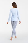 Dámske bavlnené pyžamo Italian Fashion Salli mega soft nebesky modré