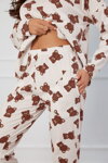 Dámske bavlnené pyžamo Italian Fashion Teddy Bear smotanové