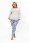 Dámske bavlnené pyžamo Italian Fashion Boma šedé