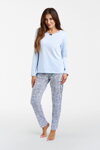 Dámske bavlnené pyžamo Italian Fashion Salli mega soft nebesky modré