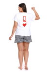 Dámske krátke pyžamo Queen of Hearts Doctor Nap PM.4239 biele