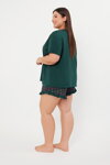 Vianočné dámske pyžamo krátke Italian Fashion Foggia mega soft zelené