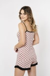 Elegantné dámske bavlnené pyžamo krátke na ramienka Italian Fashion Buscato ružové