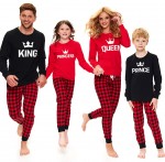 Červené dámske pyžamo z bavlny Royal Family Queen Dn-nightwear PM.9748