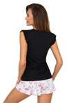 Štýlové dámske pyžamo krátke Donna Flamingo čierne