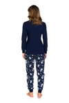 Vianočné dámske pyžamo Doctor Nap Navy Bear tmavomodré