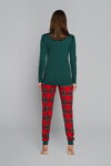 Vianočné dámske pyžamo Italian Fashion Santa mega soft zelené