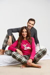 Vianočné dámske pyžamo Italian Fashion Zonda mega soft ružové