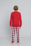 Vianočné chlapčenské pyžamo Italian Fashion Moss mega soft červené