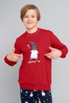 Vianočné chlapčenské pyžamo Italian Fashion Skrat mega soft červené