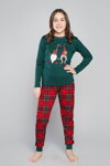 Vianočné dievčenské pyžamo Italian Fashion Santa mega soft zelené