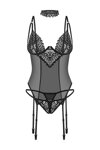 Erotický korzet Obsessive Donarella s tangami a chokerom