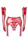 Sexy komplet Obsessive Gifty Red 3-dielny červený