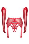 Sexy komplet Obsessive Gifty Red 3-dielny červený
