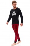 Bavlnené pánske pyžamo s dlhým rukávom Royal Family King Dn-nightwear PMB.9761