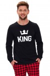 Bavlnené pánske pyžamo s dlhým rukávom Royal Family King Dn-nightwear PMB.9761
