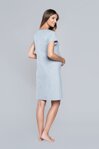 Materská tehotenská nočná košeľa na kojenie Italian Fashion Dagna šedá zozadu