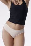 Bezšvové brazílske nohavičky brazilky Julimex Tanga Panty béžové spredu