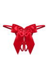 Zvodné tangá s otvoreným rozkrokom Obsessive Gifty Red červené