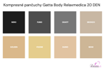 Paleta farieb kompresných pančúch Gatta Body Relaxmedica 20 DEN