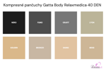 Paleta farieb kompresných pančúch Gatta Body Relaxmedica 40 DEN
