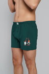 Vianočné pánske boxerky Italian Fashion Santa zelené