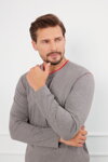 Pánske bavlnené pyžamo Italian Fashion Ludvig šedé