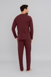 Pánske bavlnené pyžamo Italian Fashion Hass bordové