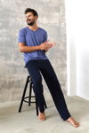 Pánske pyžamo Italian Fashion Dallas nebesky modré