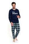 Pánske bavlnené pyžamo Doctor Nap Original Navy Blue