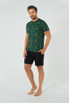 Pánske bavlnené pyžamo krátke Italian Fashion Chill čierne
