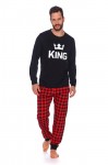 Bavlnené pánske pyžamo s dlhým rukávom Royal Family King Dn-nightwear PMB.9761